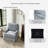 Upholstered Skirted Swivel Accent Chair (Set of 2)-735102302-735102301-735102244
