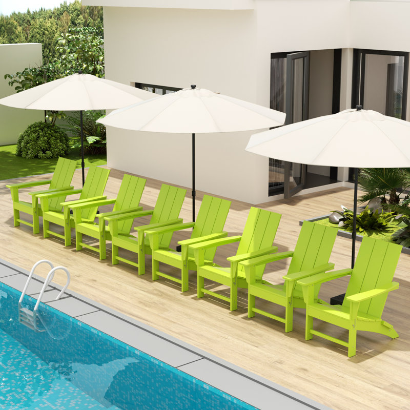 Joubert Foldable Outdoor Adirondack Set, Lime