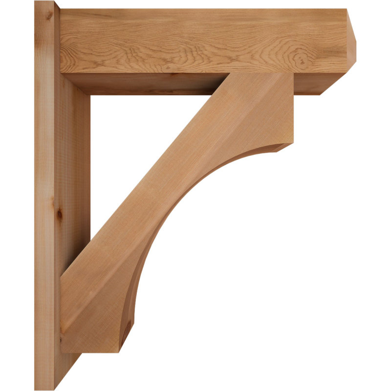 Persienne en bois rustique Westlake Craftsman, P 28 po x H 32 po, Cèdre rouge occidental l 7 1/2 po (lisse)