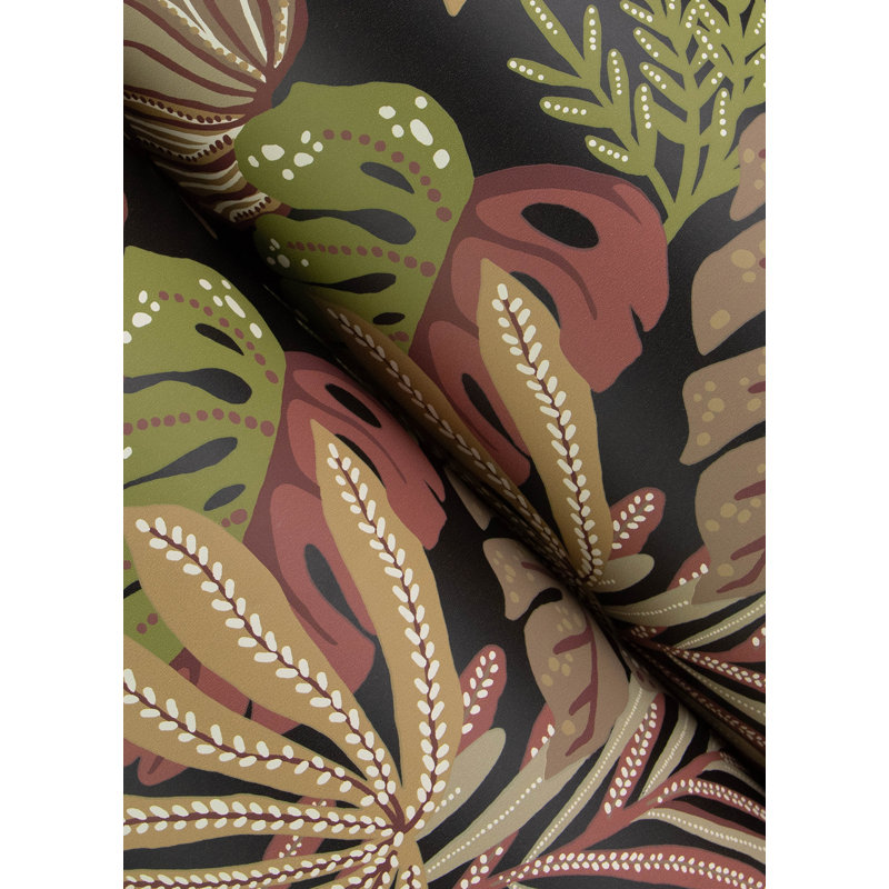 Papier peint Alocasia, Rouge