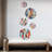 Cityscape Lines Striped Pattern - Abstract Modern Round Wall Art Set Of 5