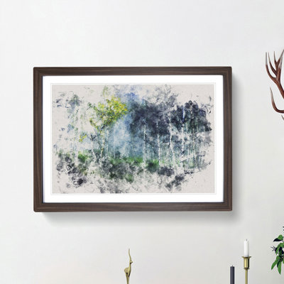 Wonderous Birch Tree Forest Watercolour - Picture Frame Graphic Art Print