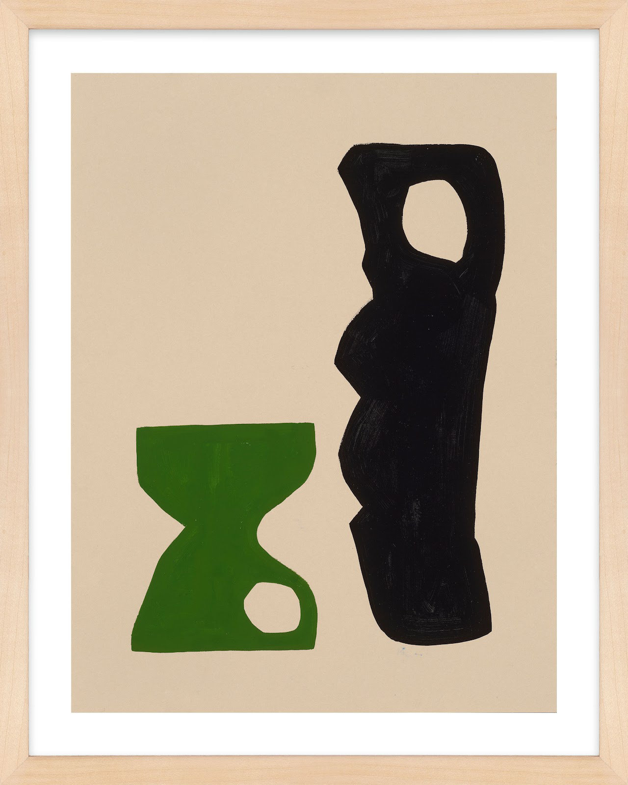 The Conversation by Michael Kempen, Maple Framed, 40" W x 50" H