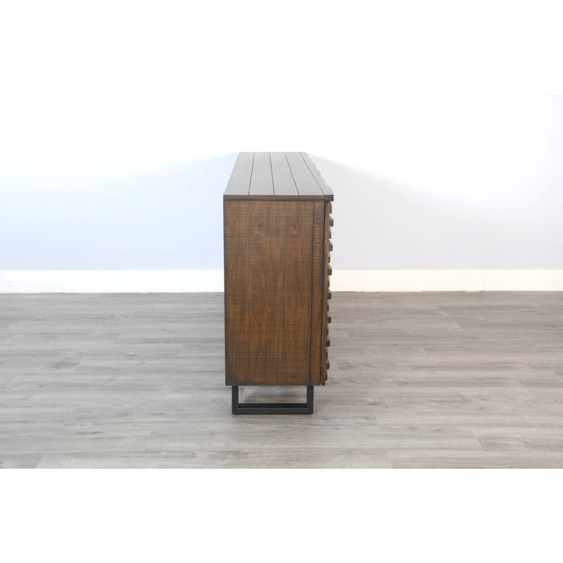Tobacco Leaf 72'' Mahogany Media Console with Cabinets