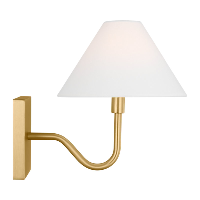 Eldon Small Sconce, Satin Brass