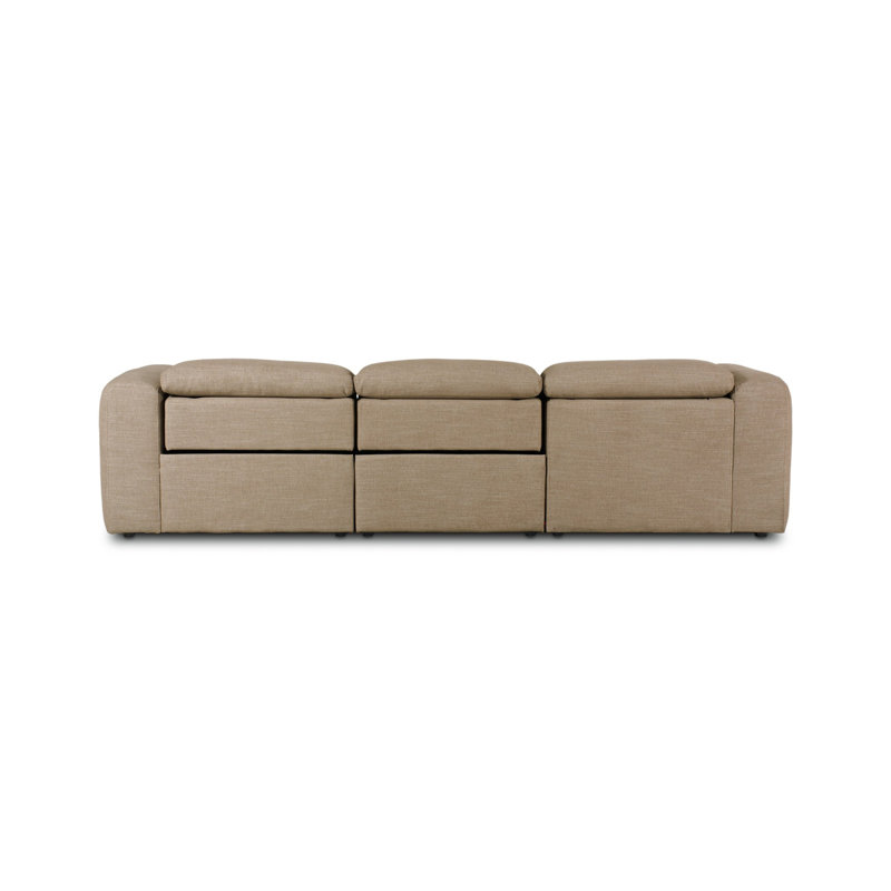 Radley Chaise Sectional, Left Hand Facing, Crypton Nomad Taupe Polyester Blend