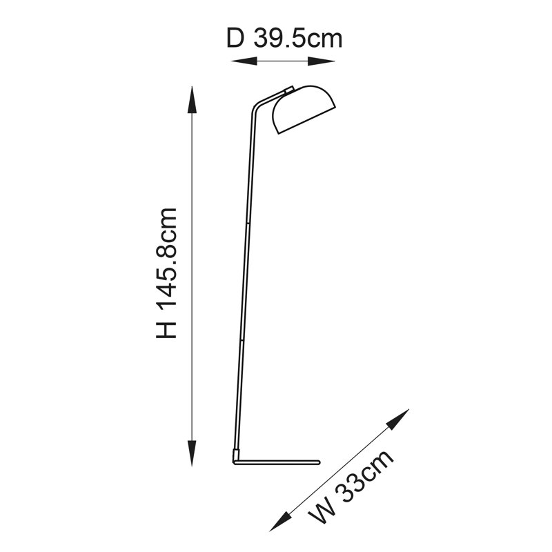 Abianna 145.8cm Task Floor Lamp