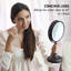 Miroir de maquillage lumineux 7 "avec grossissement 1X / 7X, miroir de coiffeuse sans fil à fixation sur table avec conception pivotante à 360 ° et anneau lumineux blanc cosmétique à double face, bronze antique MCT70ABZ1X7X-1745157068