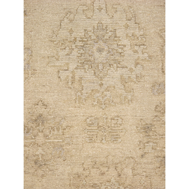 Oushak Cream Wool Area Rug, Rectangle 10'3" x 13'11"