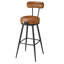 Upholstered Counter Stool with Metal Frame-1253715539