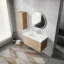 Meuble-lavabo mural 36 po avec lavabo et armoire latérale 36 po