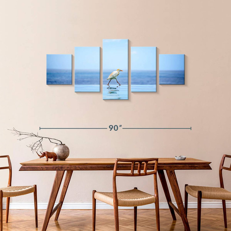 Oiseau d'eau, H 36 po x l 80 po