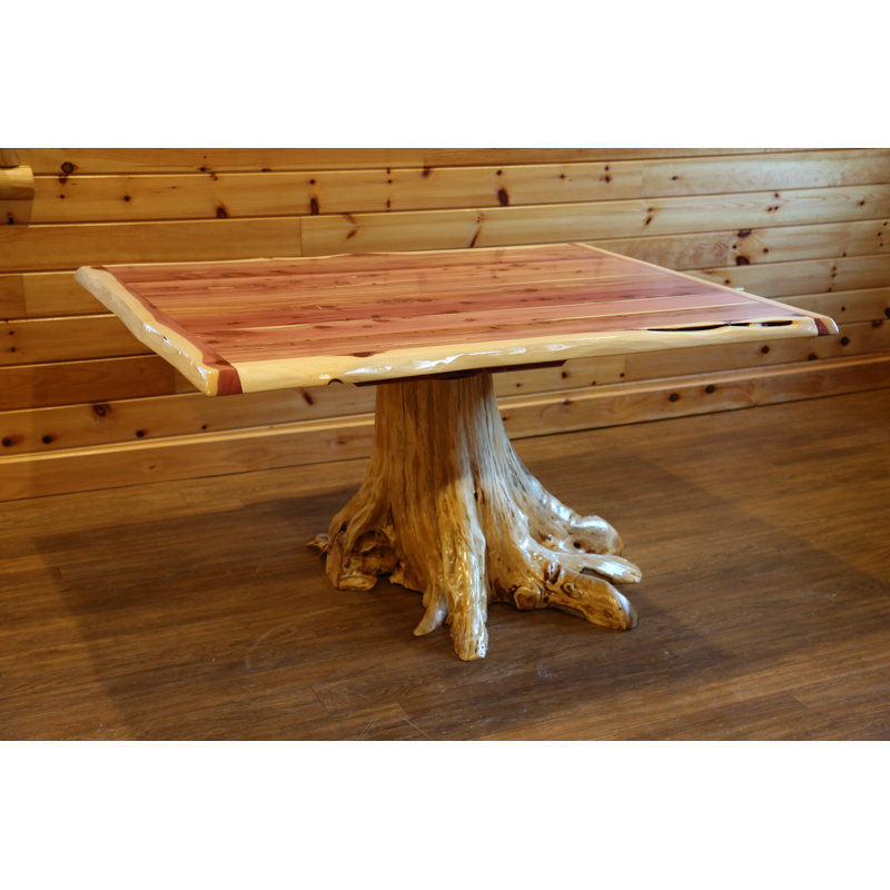 Guisborough Cedar Rectangular Solid Wood Top with Solid Wood Base Dining Table, 42" x 72"