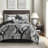 7 Piece Printed Comforter Set Black