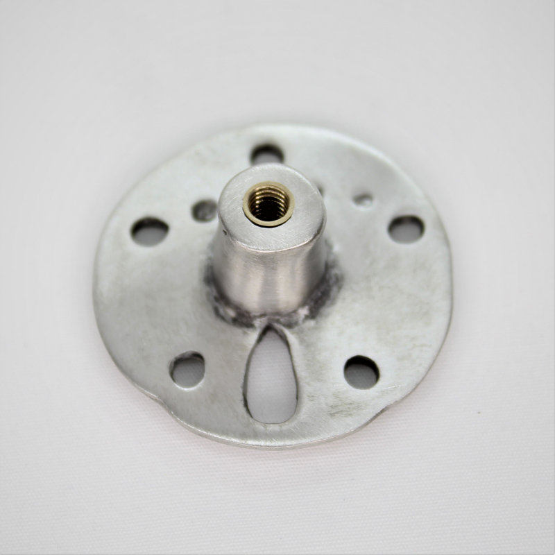 Petit bouton Sand Dollar (ensemble de 2), Nickel brossé, L 1,5 po x l 1,5 po, 2