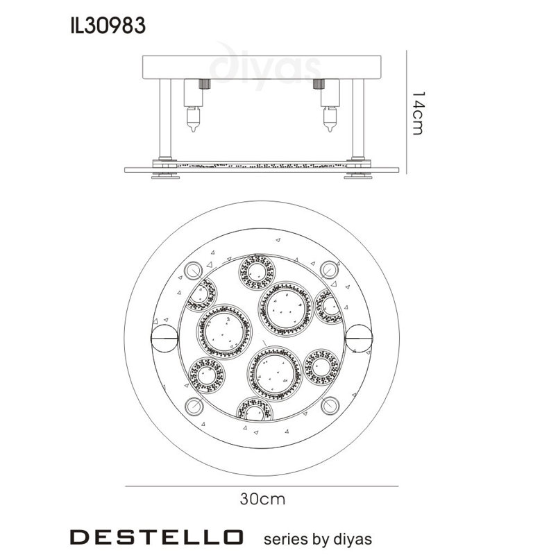 Glass Semi Flush Mount