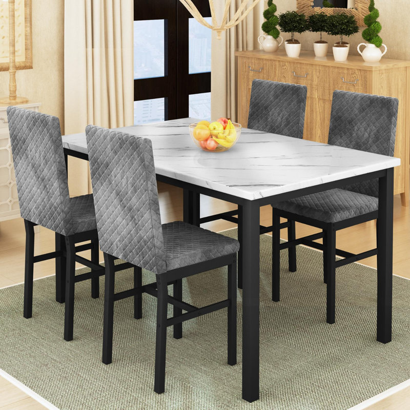 Ensemble de table et chaises Modern Modern, Grey, White
