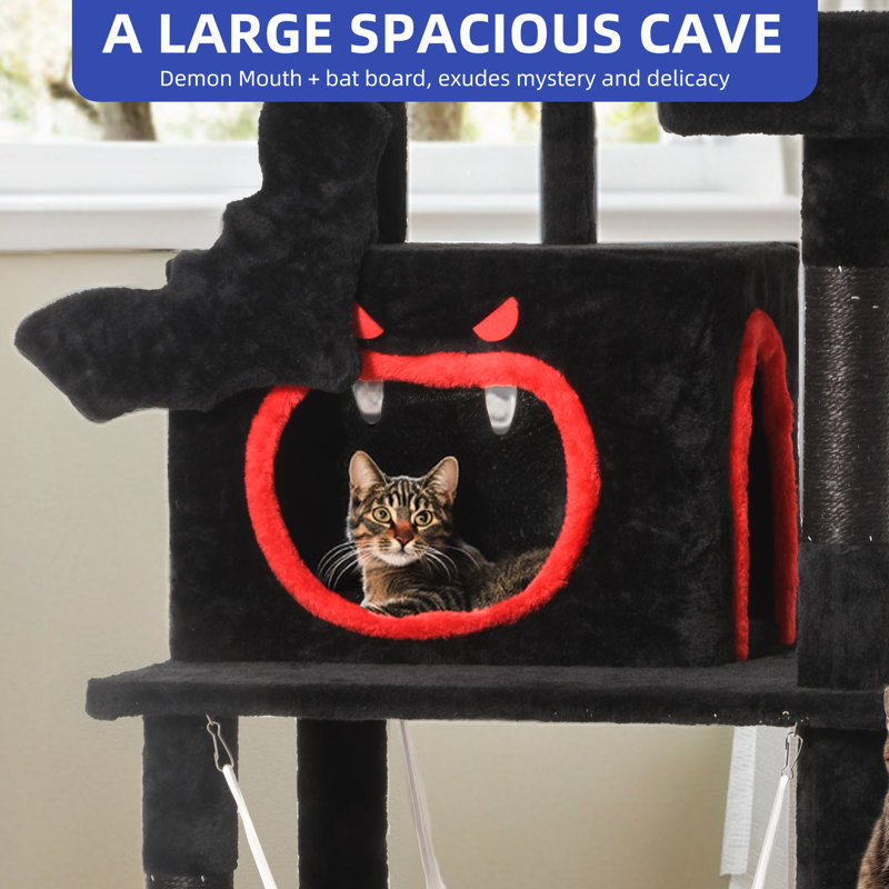Arbre à chat de style gothique avec hamac et griffoirs