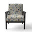 Fauteuil d'appoint rembourré bleu et blanc