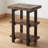 Solid Wood Farmhouse End Table with Storage, 20"W