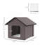 Abris chauffant pour chat pour l'extérieur et l'intérieur, abri portatif pour chat, imperméable et isolé, brun