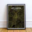 « atlanta city map », reproduction d’impression sur affiche en contraste-31736408
