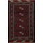 Tapis brun en laine noué à la main de conception unique 2 pi 9 po x 3 pi 10 po Zamo