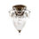Bagatelle 1 Light 9.5in x 8in Semi-Flush Mount in French Gold with Clear Radiance Crystals