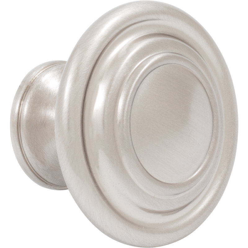 Poignée champignon Charlotte de 1 3/8 po de diamètre, Nickel satiné