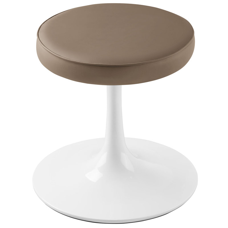 Tabouret Lippa, Siège champignon brun / structure blanche
