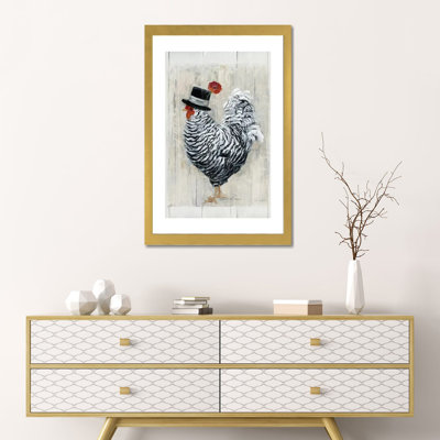 «Sunday Best Rooster» par Sally Swatland - reproduction d'art