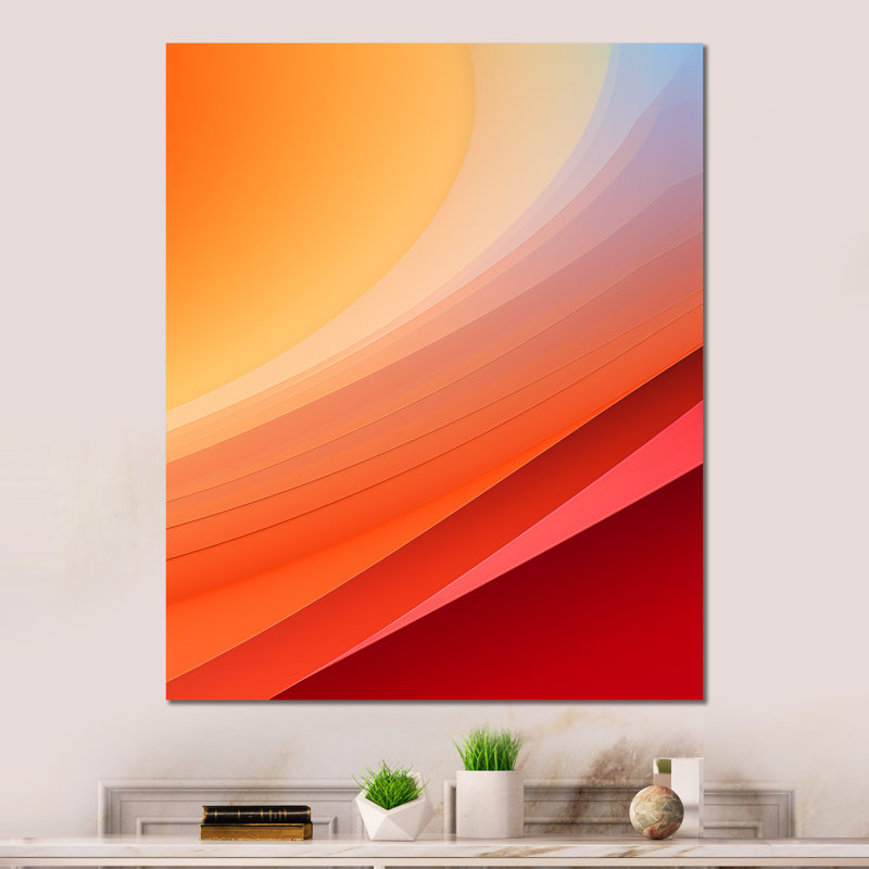 «Orange Spectral Slice» sur, H 40 po x l 30 po x P 1,5 po
