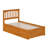 Mission Solid Wood Platform Bed with Panel Footboard and Roll Out Trundle-96140411