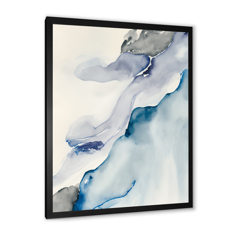 «Sapphire Blue Nebula», reproduction sur toile, Impression noire sur toile encadrée, L 16 po x H 32 po