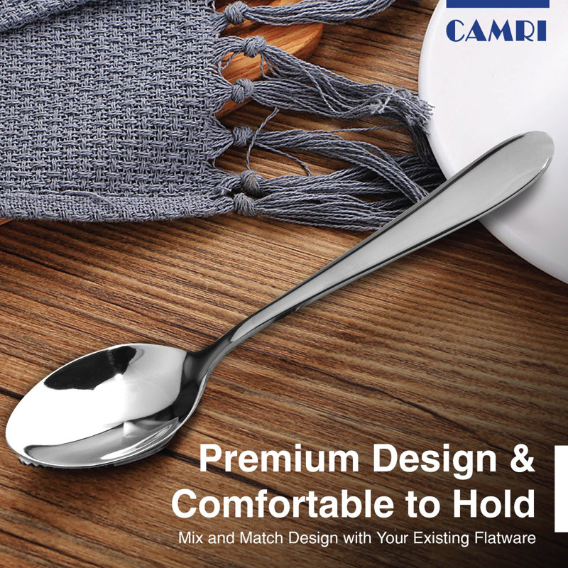 Teaspoons Set of 6 -13.2 cm / 5.19 in, Stainless Steel Tea Spoon for Coffee & Dessert, Dishwasher Safe, Small Spoon Set for Home Kitchen & Restaurant (C61 - 6 Pcs)