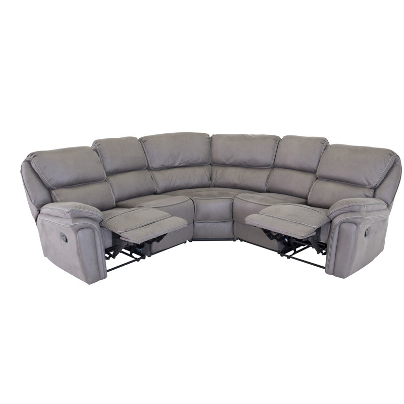 Nellis 5 Seater Reclining Corner Sofa , Grey
