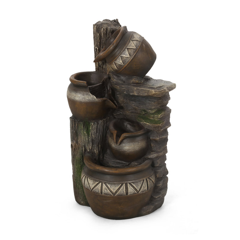 Daley Weather Resistant Floor Fountain with Light