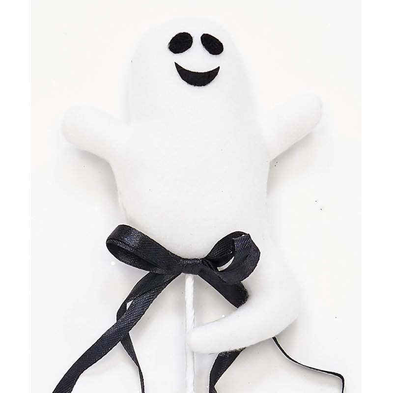 15.5" Happy Ghost Halloween Pick, Set of 8