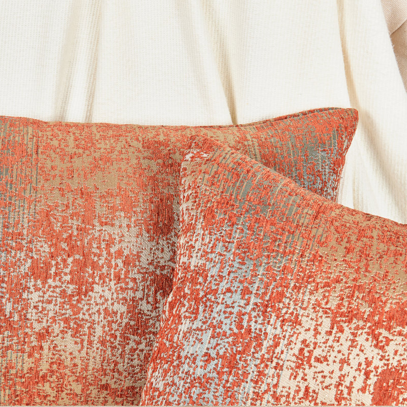 Housse de coussin 26 po Jacquard Chenille, Orange