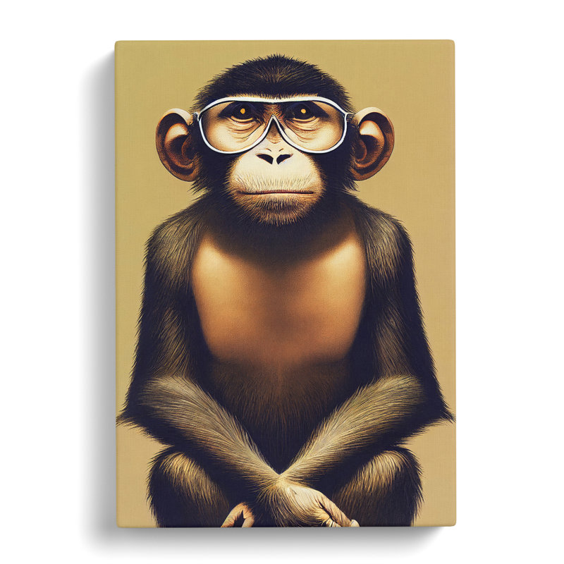 Splendid Monkey - Wrapped Canvas, 50cm H x 35cm W x 3cm D