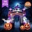 Arche d'Halloween gonflable de 3,65 m avec citrouille fantôme - Décoration de jardin géante et lumineuse. Cette arche d'Halloween géante, ornée d'un fantôme et d'une citrouille, apporte une ambiance effrayante à votre jardin, pelouse, porche et fêtes.