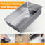 Stainless Steel Litter Box Extra Large Litter Boxes for Big Cats Metal Cat Box with Lid Anti-Urine Leakage XL Boxes with High Sides Easy Clean Non-Sticky Scoop Included