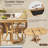 5-Piece Retro Functional Dining Table Set Extendable Round Table And 4 Upholstered Chairs For Dining Room And Living Room-120311078