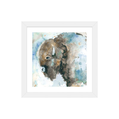 «Buffalo on Blue» par Carol Robinson - reproduction d'art