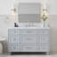 ARIEL Monroe 54 Single Sink Bathroom Vanity with Carrara Quartz Top-559027418-559027423-600647836