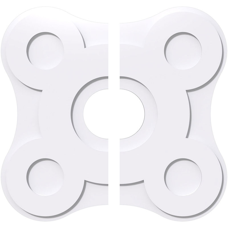 Médaillon de plafond contemporain en PVC de qualité architecturale de 30 po x P 7 po x P 10 1/2 po x P 1 po