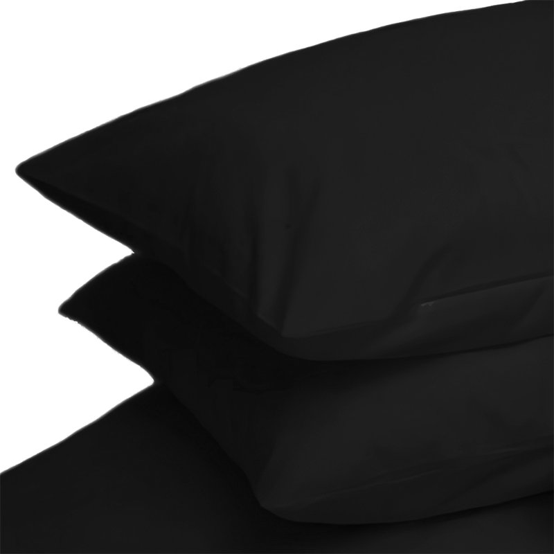Bukurije Cotton Blend Housewife Pillow Case, Black