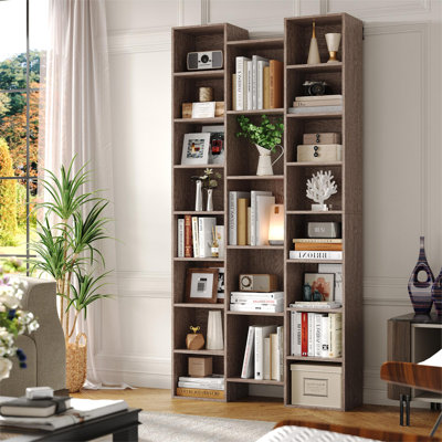 Beetner 71.3''H 8-Tier Cube Bookcase, Media Storage Shelves (Adjustable Shelves)
