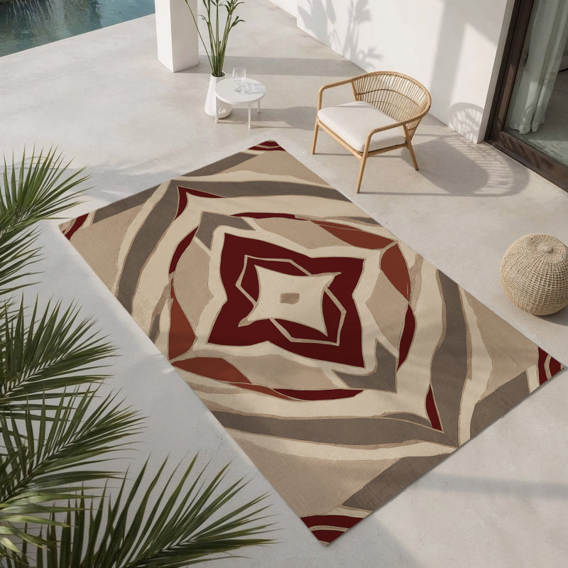 Tapis intérieur et extérieur Symmetry Nexus, Rectangulaire 3 pi x 5 pi