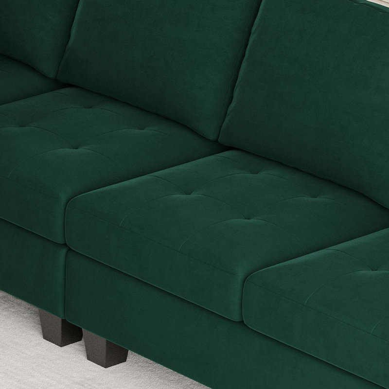 Shavera 59.8'' Wide Velvet Small Sofa Love-seat Couch Apartment Sofa Hallway Sofa, Green
